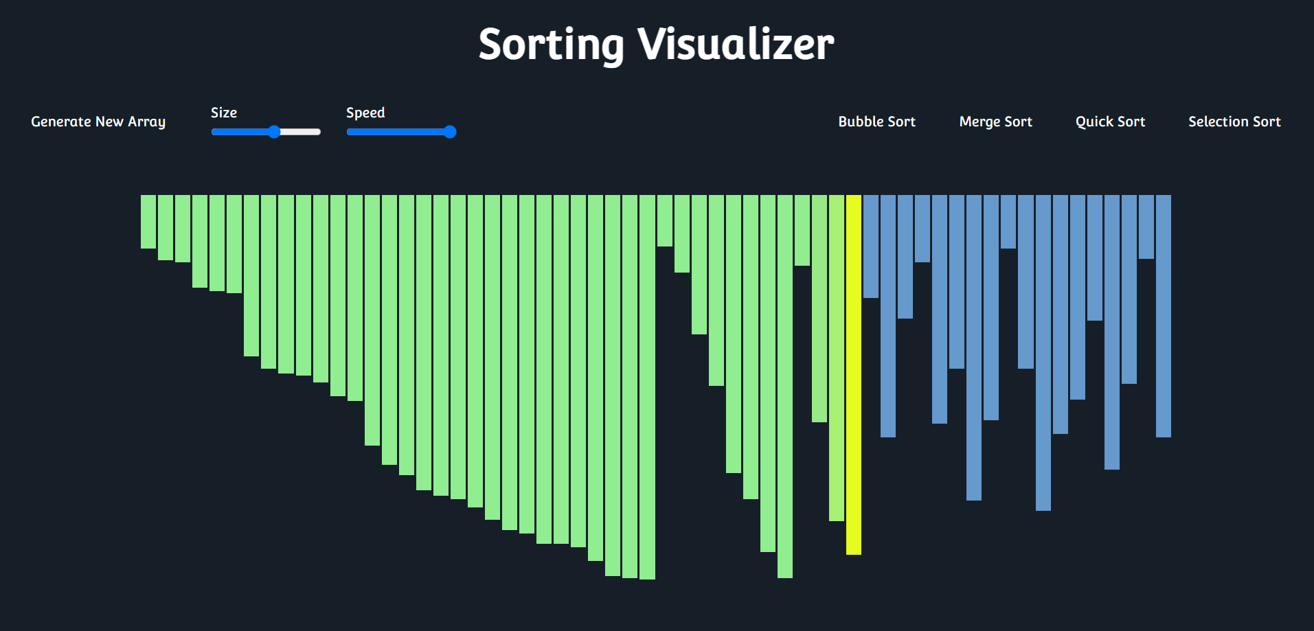 An image of the Sorting Visualizer project.